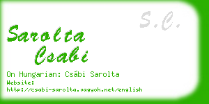 sarolta csabi business card
